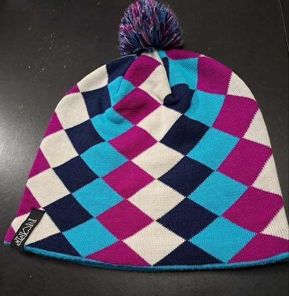 Noff Multi Colored Knit Hat With Pom   OSFM - Picture 5 of 7